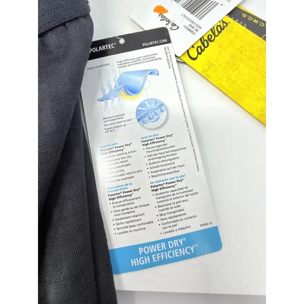 Cabela's E.C.W.C.S. Thermal Zone Baselayer Pants Mens XL Tall Polartec Power Dry